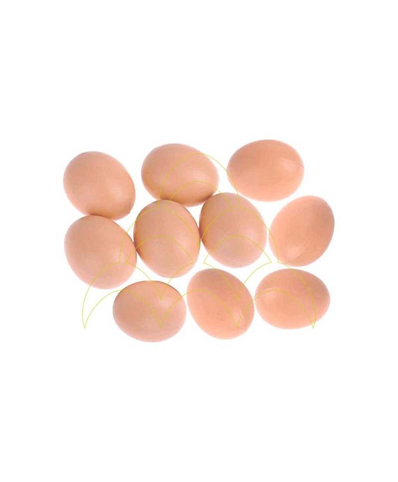 Plastic Eggs - Chicken - Brown: 10 eggs