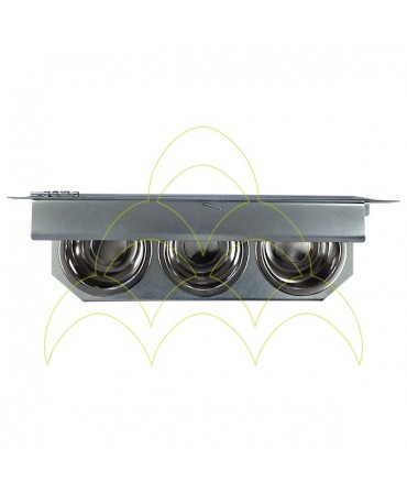 Parrots Rotating Feeder - 3 Sections Ø13cm - Galvanized: Top view
