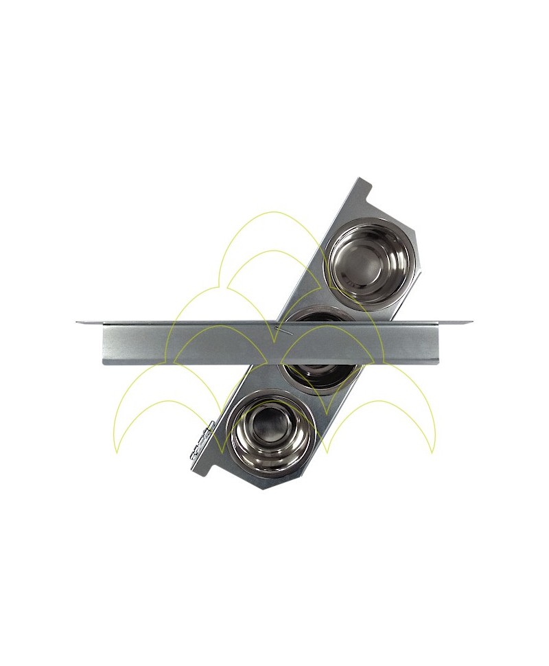 Parrots Rotating Feeder - 3 Sections Ø13cm - Galvanized: Bowls turned
