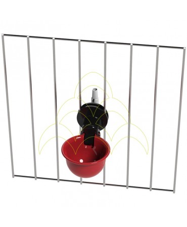 Automatic Tilting Bucket Drinker - Outer Side Nozzle: Applied on wire mesh