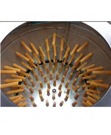 Wet Plucking Drum 45 Machine - 750W - With Wheels: Drum interior