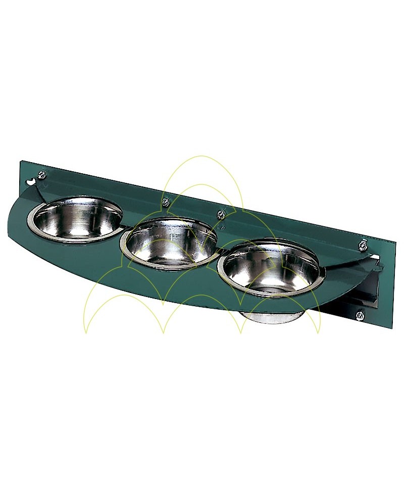 Parrots Rotating Feeder - 3 Sections Ø13cm - Green Lacquered
