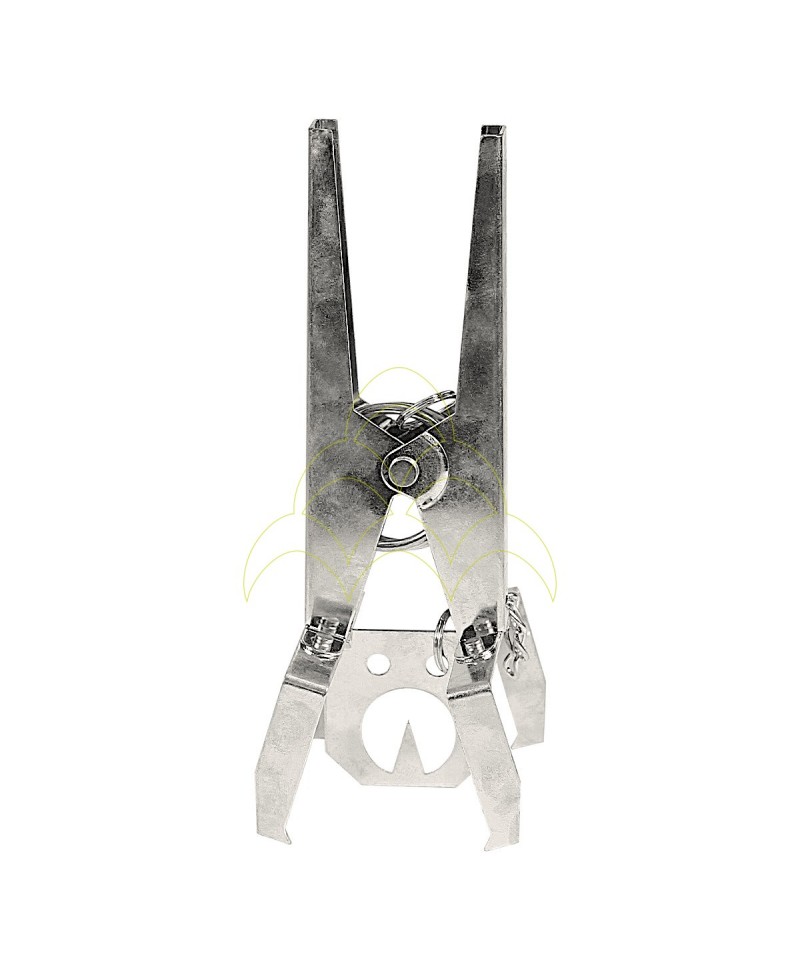 Mole Trap With Clamps: Trap armed