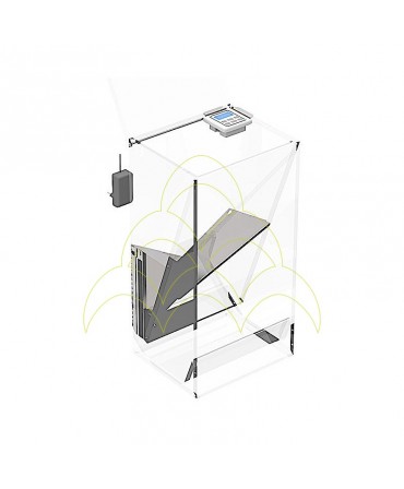 Automatic Pet Feeder - 10kg / 20L - Galvanized: X-ray view of automation system