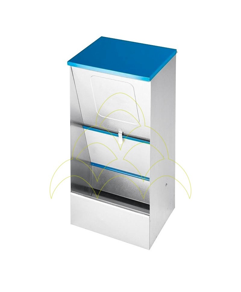 Pet Feeder - 8kg / 10L - Galvanized - With Manual Door Pet Feeder - 8kg / 10L - Galvanized - With Manual Door
