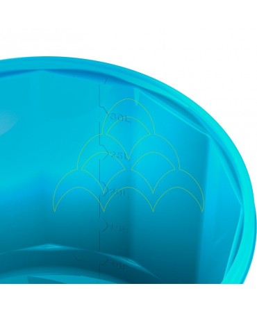 Drinker Silo - 35L - Translucent Plastic: Graduated tank both in gallons and liters