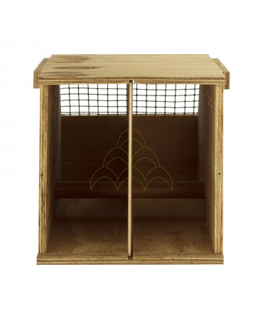 Transport Box - For 2 Birds - 2 Compartments: Interior; With divider and with perch