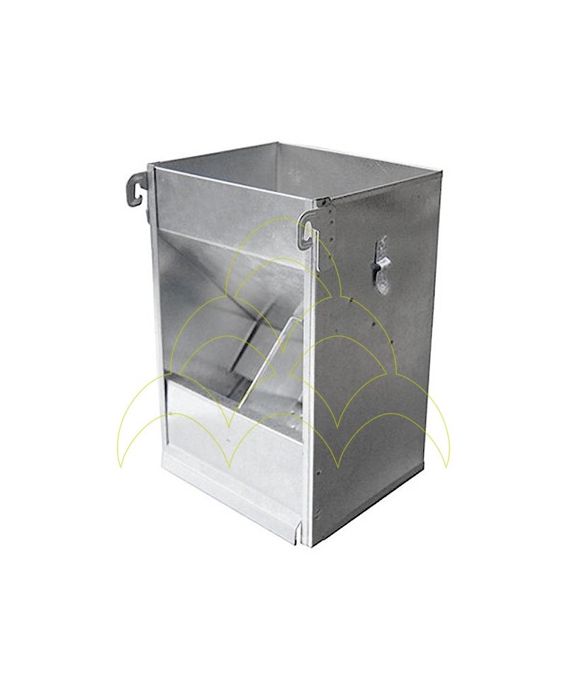 Feeder - 2 Compartments 2,5kg - Without Lid - Galvanized Feeder - 2 Compartments 2,5kg - Without Lid - Galvanized