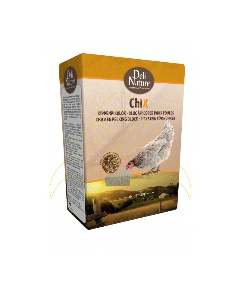 Chix Pickstone 1Kg - Pecking Block - Farmyard Animal Supplement Chix Pickstone 1Kg - Pecking Block - Farmyard Animal Supplement