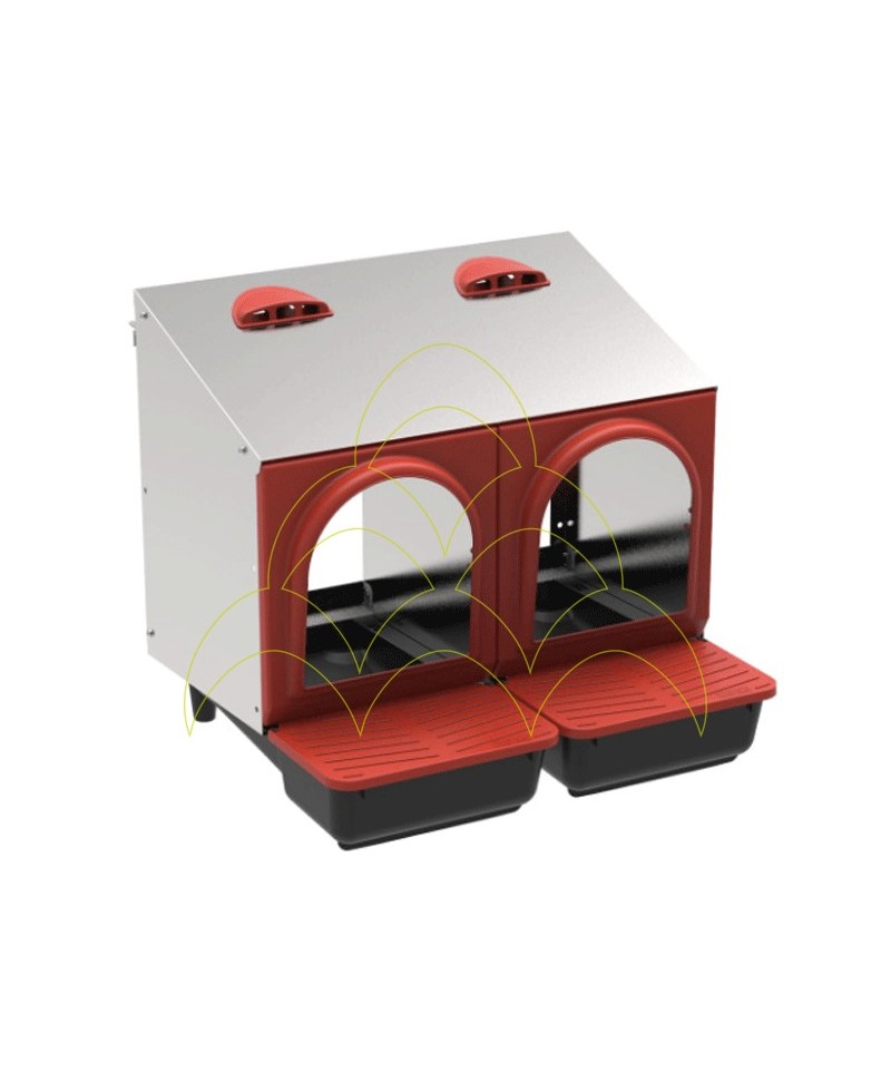 Ninho Galinhas com Bandeja em Plástico - Interior - 2 Divisórias - Galvanizado Ninho Galinhas com Bandeja em Plástico - Interior - 2 Divisórias - Galvanizado