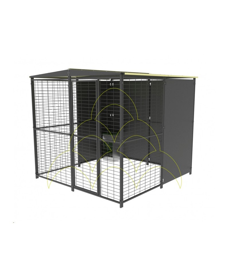 4 m² kennel with pitched roof 4 m² kennel with pitched roof