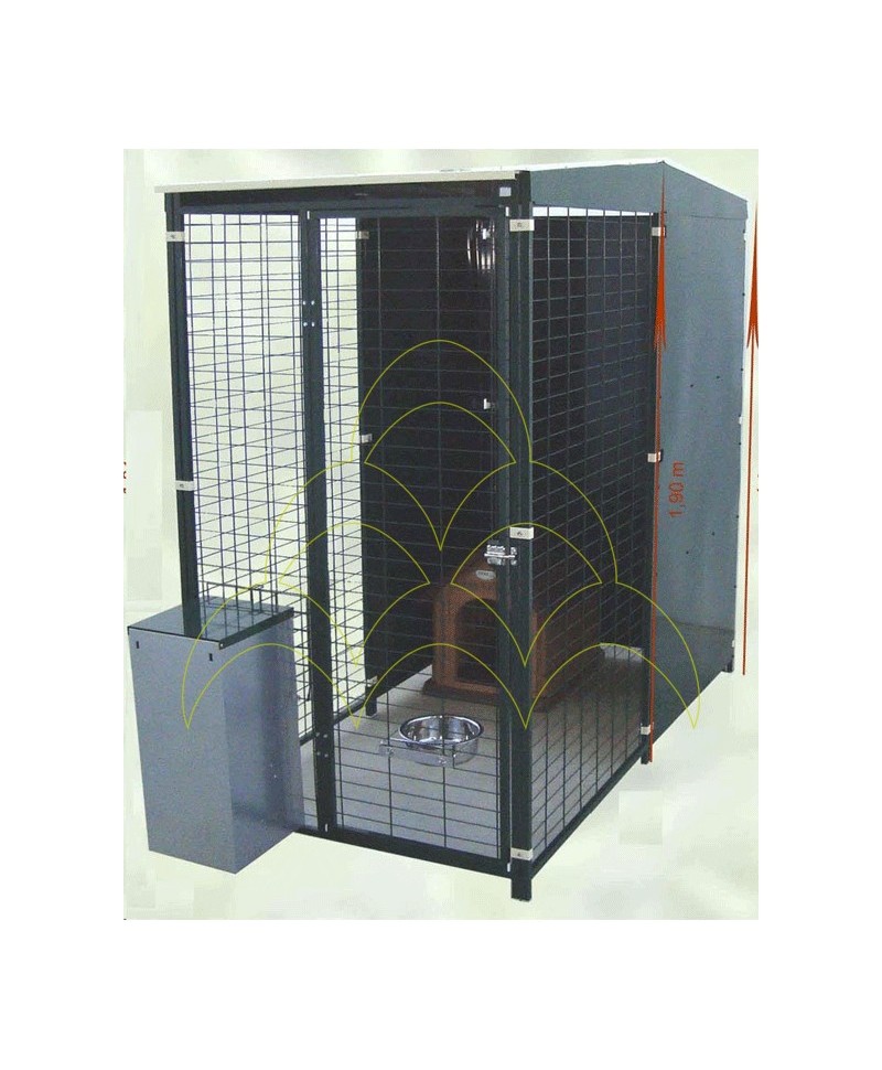 Canil 2 mt ² com teto de 2 águas