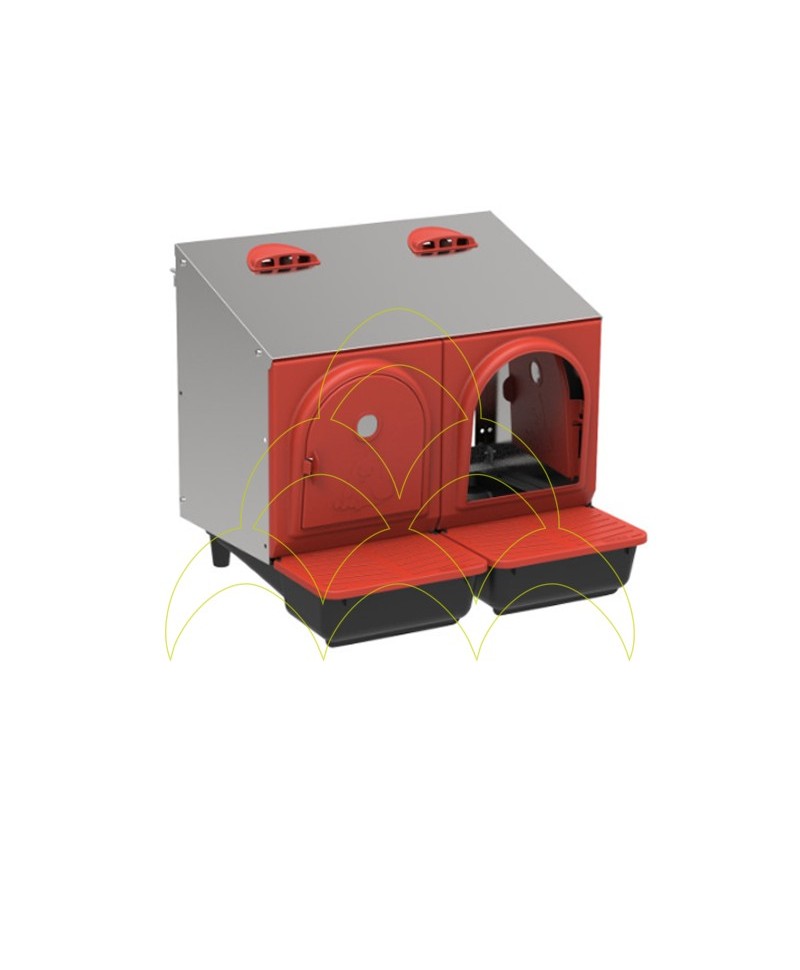 Ninho Galinhas com Bandeja em Plástico - Exterior - 2 Divisórias - Galvanizado Ninho Galinhas com Bandeja em Plástico - Exterior - 2 Divisórias - Galvanizado