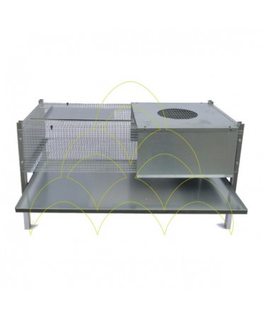 Brooder ECO: Rear view with the drawer excrement recessed